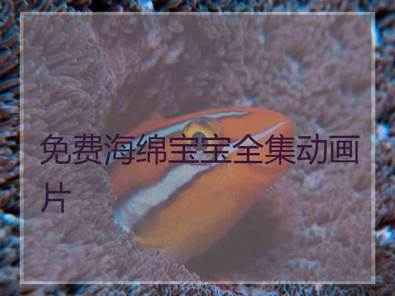 免费海绵宝宝全集动画片