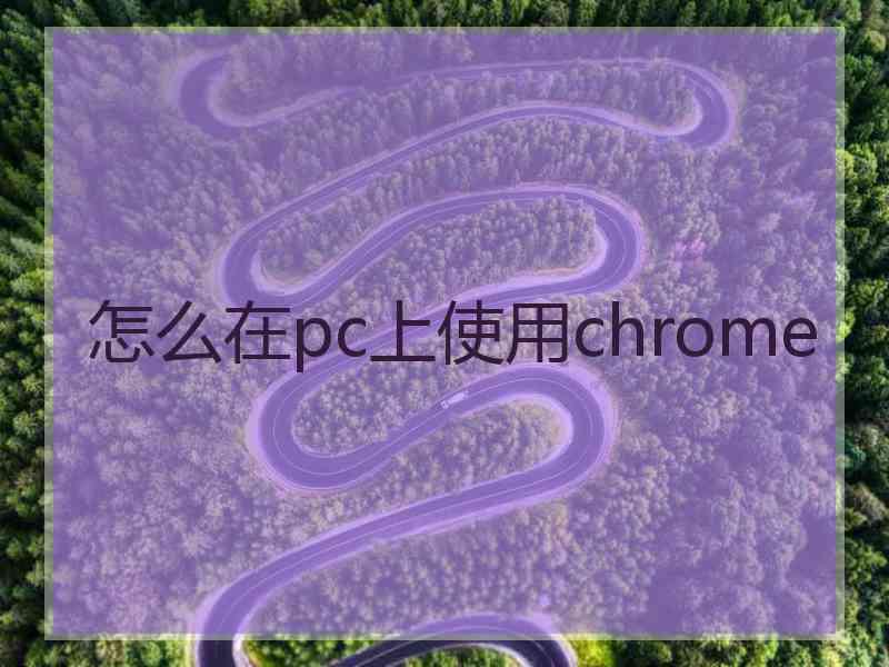 怎么在pc上使用chrome